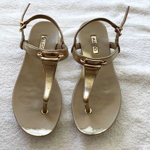 Gold ALDO sandals. Size 7.